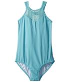 Seafolly Kids Summer Essentials High Neck Tank One-piece (little Kids/big Kids) (aqua Sky) Girl's Swimsuits One Piece