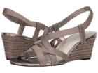 Adrianna Papell Alba (gunmetal Metallic Elastic) Women's Wedge Shoes