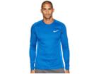 Nike Dry Miler Long Sleeve Running Top (signal Blue/heather) Men's Clothing