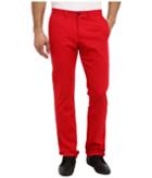 Dockers Men's - Game Day Alpha Khaki Slim Tape Red Flat Front Pant (nebraska