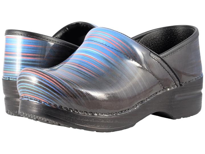 Dansko Professional (faded Stripe Patent) Women's Clog Shoes