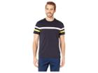 Calvin Klein Short Sleeve Solid Printed Color Blocked Crew (sky Captain Combo) Men's T Shirt