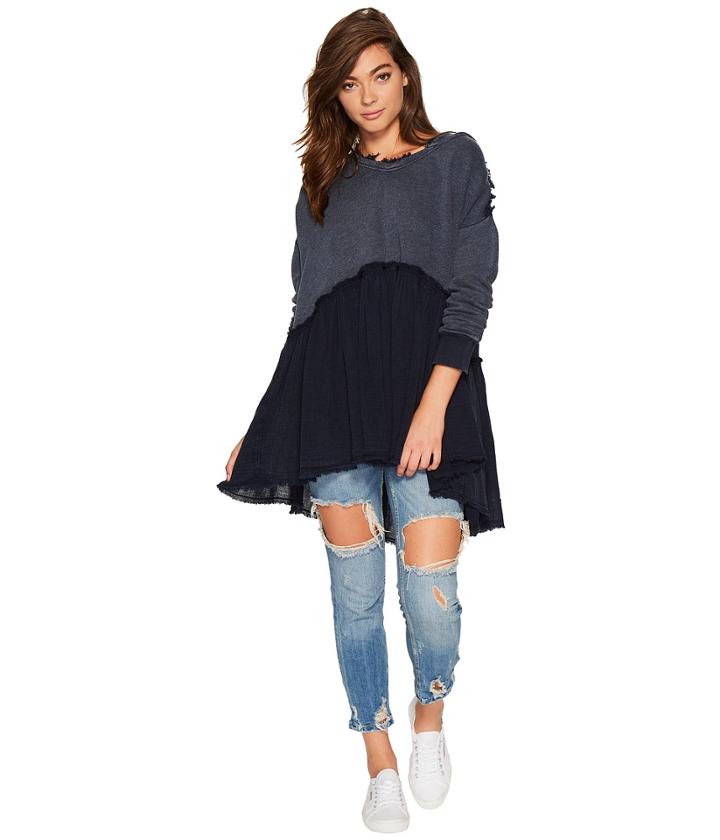Free People Summer Dreams Pullover (navy) Women's Clothing