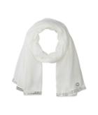 Calvin Klein Studded Border Chiffon Wrap (eggshell) Scarves