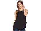 Ivanka Trump Sleeveless Top With Side Ties And Open Hem (black) Women's Clothing