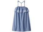 Tommy Hilfiger Kids Chambray Scalloped Embroidered Dress (big Kids) (parisian Blue) Girl's Dress