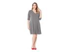 Karen Kane Plus Plus Size Long Sleeve Fit Flare Dress (print) Women's Dress