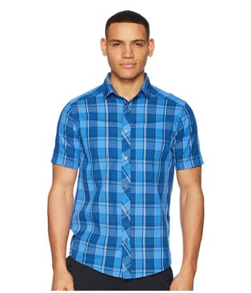 Under Armour Hitch Short Sleeve Woven (mediterranean) Men's Clothing