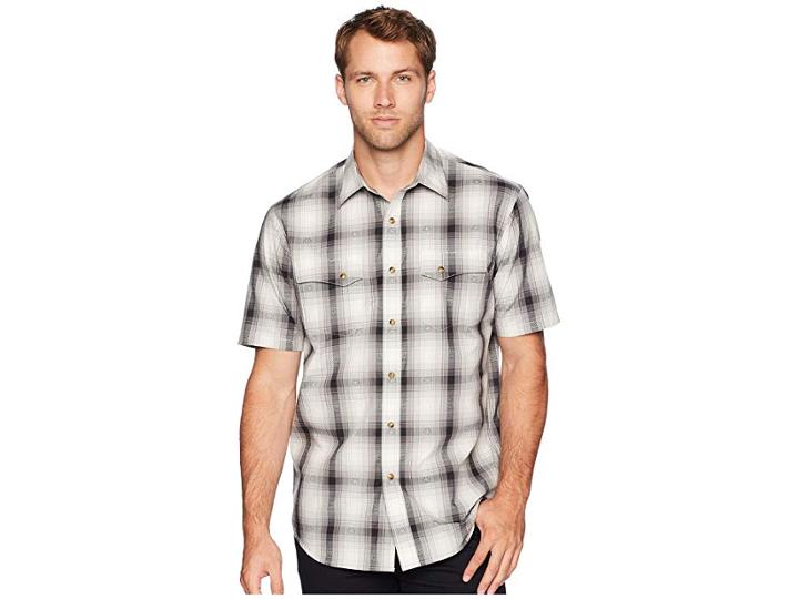 Pendleton Short Sleeve Dressy Western (grey Black) Men's Short Sleeve Button Up