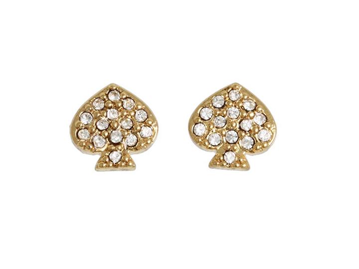 Kate Spade New York Signature Spade Crystal Studs (gold/crystal) Earring