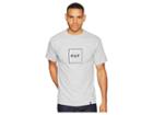 Huf Essentials Box Logo Short Sleeve Tee (grey Heather) Men's T Shirt