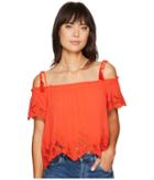 Astr The Label Nadia Top (hot Red) Women's Clothing