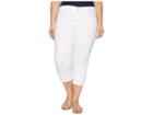 Nydj Plus Size Plus Size Dayla Wide Cuff Capris In Optic White (optic White) Women's Jeans