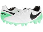 Nike Tiempo Mystic V Fg (white/black/electro Green) Men's Soccer Shoes