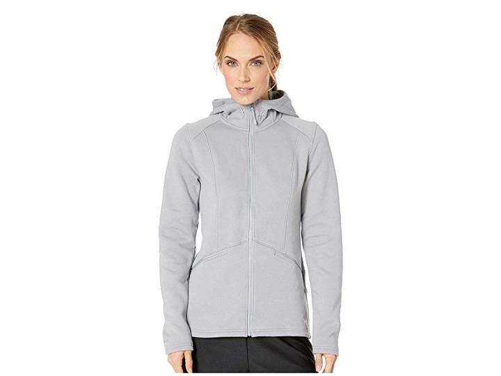 Under Armour Ua Seeker Hoodie (steel/overcast Gray/white) Women's Sweatshirt