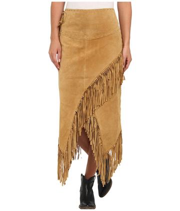 Scully Destina Fringe Suede Fringe Skirt (old Rust) Women's Skirt