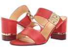 A. Testoni Nappa Leather Buckle Strap Heel (ginger) Women's Shoes