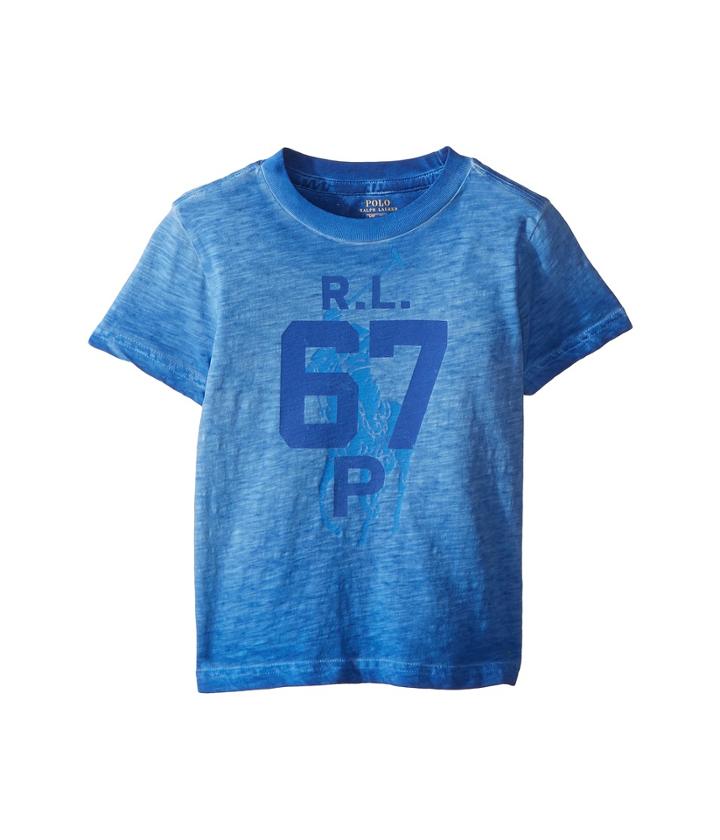 Polo Ralph Lauren Kids Cotton Jersey Graphic T-shirt (toddler) (new Iris) Boy's T Shirt