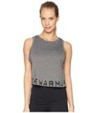 Jessica Simpson Thewarmup Branded Cropped Tank Top (harvard Grey) Women's Workout
