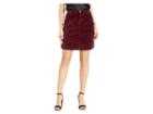 Cece Ruffled Corduroy Skirt (deep Claret) Women's Skirt