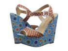 Chinese Laundry Jollypop (blue Multi) Women's Wedge Shoes