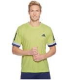 Adidas Club 3-stripes Tee (semi Frozen Yellow) Men's T Shirt