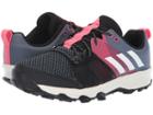 Adidas Kids Kanadia 8.1 (little Kid/big Kid) (raw Steel/off-white/real Pink) Kid's Shoes