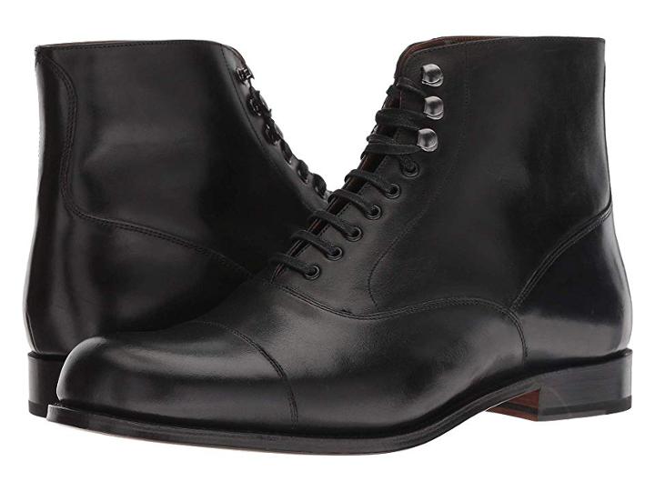 Grenson Leander Cap Toe Boot (black Colarado) Men's Boots