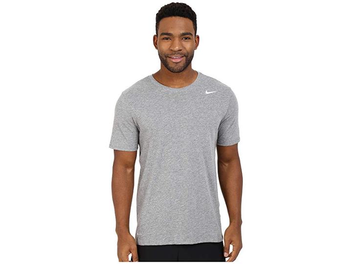 Nike Dri-fittm Version 2.0 T-shirt (carbon Heather/carbon Heather/white) Men's T Shirt