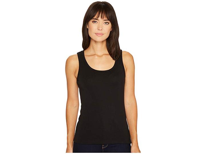 Lilla P Scoop Tank Top (black) Women's Sleeveless