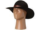 Hat Attack - Velour Felt Round Crown Floppy W/ Leather Metallic Band Trim (chocolate/brown)