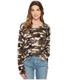 Sanctuary Trixie Lace-up Sweater (heritage Pink Camo) Women's Sweater