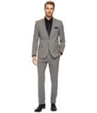 Nick Graham Grey Slim Fit Windowpane Suit (grey) Men's Suits Sets