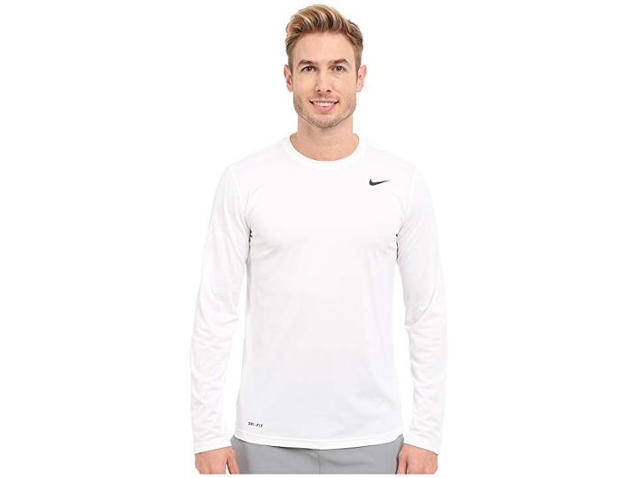 Nike Legend 2.0 Long Sleeve Tee (white/black/black) Men's T Shirt