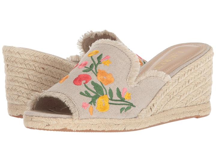 Lauren Ralph Lauren Carlynda Ii (flax Embroidered Linen) Women's Shoes