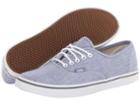 Vans Authentic Lo Pro ((chambray) Blue/true White) Skate Shoes