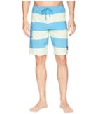 Rvca Uncivil Stripe Trunk (lagoon) Men's Swimwear