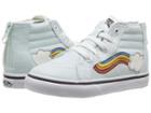 Vans Kids Sk8-hi Zip (infant/toddler) ((rainbow Sidestripe) Wan Blue/true White) Girls Shoes