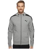 Puma Stretchlite Full Zip Hoodie (medium Gray Heather) Men's Sweatshirt