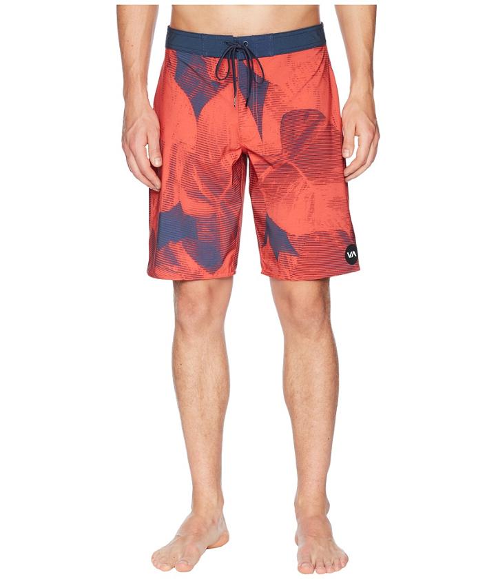 Rvca Digi Leaf Trunk (baked Apple) Men's Swimwear