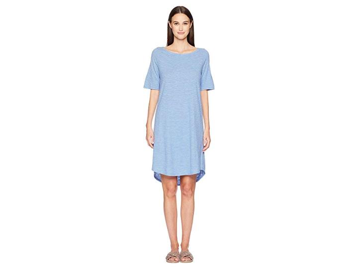 Eileen Fisher Bateau Neck Dress (blue Bell) Women's Dress