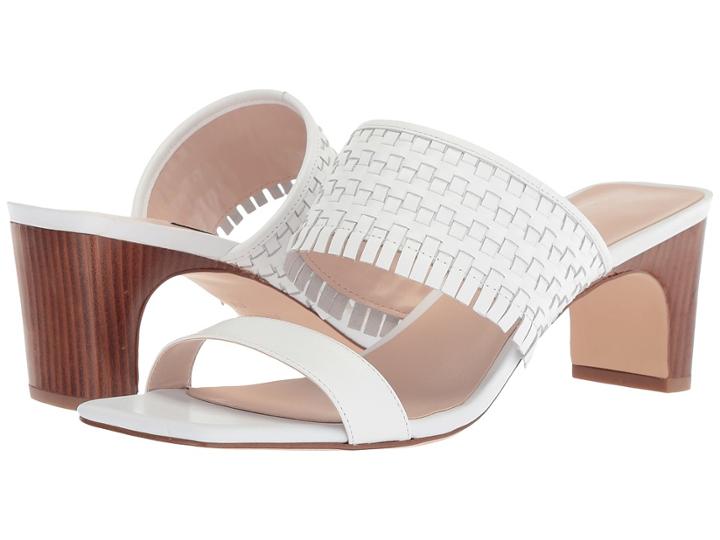 Nine West Nirveli Slide Sandal (white/white Leather) Women's Shoes
