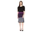 Gabby Skye Full Fashion Sweater Dress (black/purple) Women's Dress