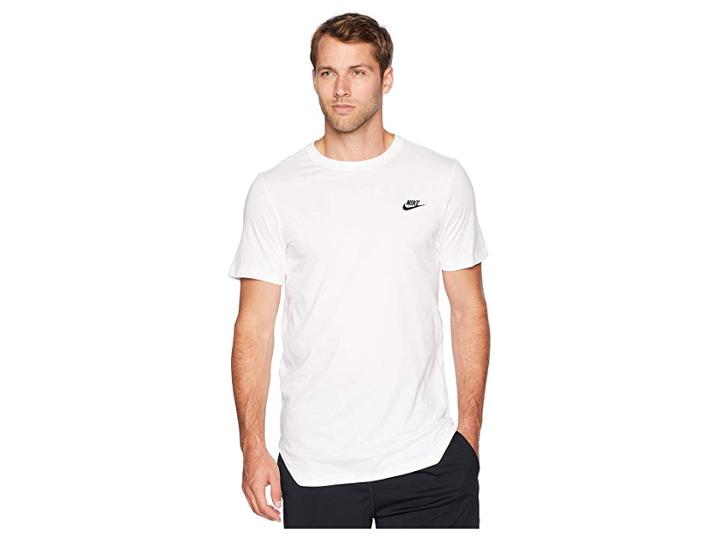Nike Nsw Tee Alt Hem Futura T-shirt (white/black) Men's T Shirt