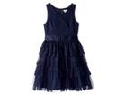 Nanette Lepore Kids Lace Organza Dress (little Kids/big Kids) (navy) Girl's Dress