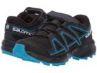 Salomon Kids Speedcross Bungee (toddler/little Kid) (black/graphite/hawaiian Surf) Kids Shoes
