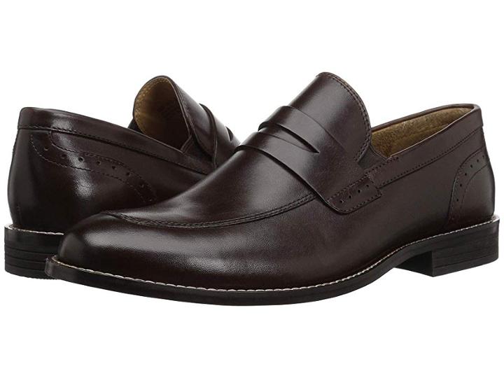 Nunn Bush Strata Moc Toe Dress Casual Penny Loafer Dress (brown) Men's Slip-on Dress Shoes