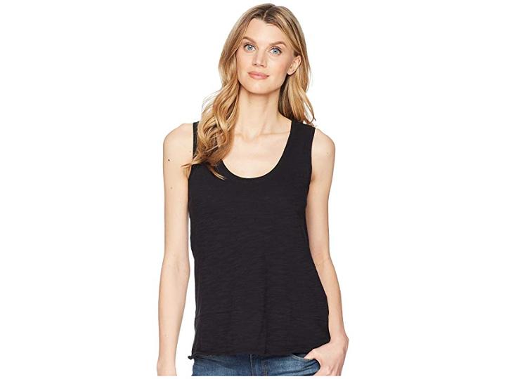 Lilla P Seamed Scoop Tank Top (black) Women's Sleeveless