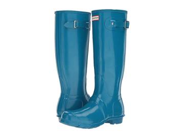 Hunter Original Tall Gloss Rain Boots (ocean Blue) Women's Shoes
