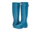 Hunter Original Tall Gloss Rain Boots (ocean Blue) Women's Shoes